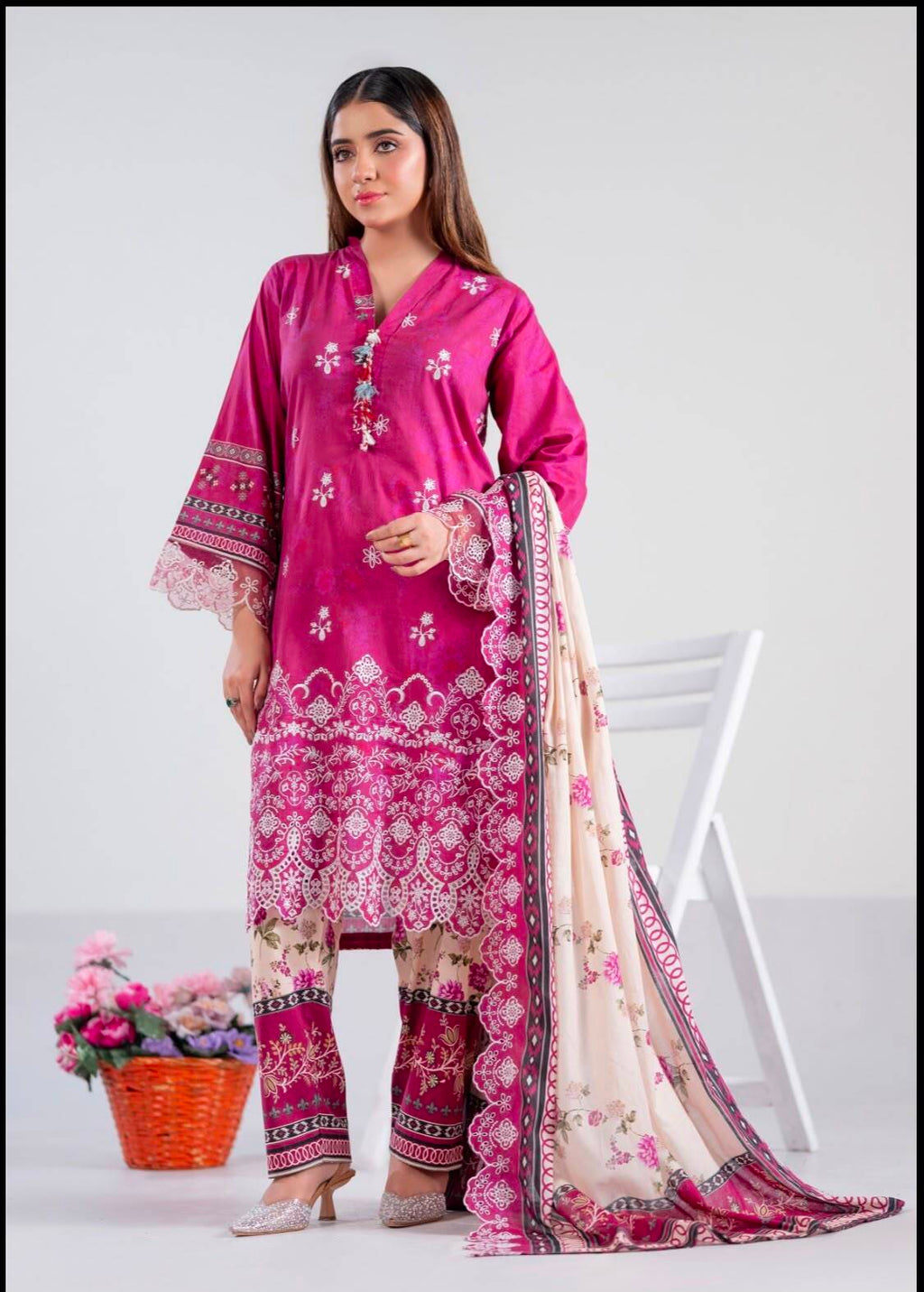 FIONA LAWN EMBROIDERED SUIT* *READY TO WEAR*