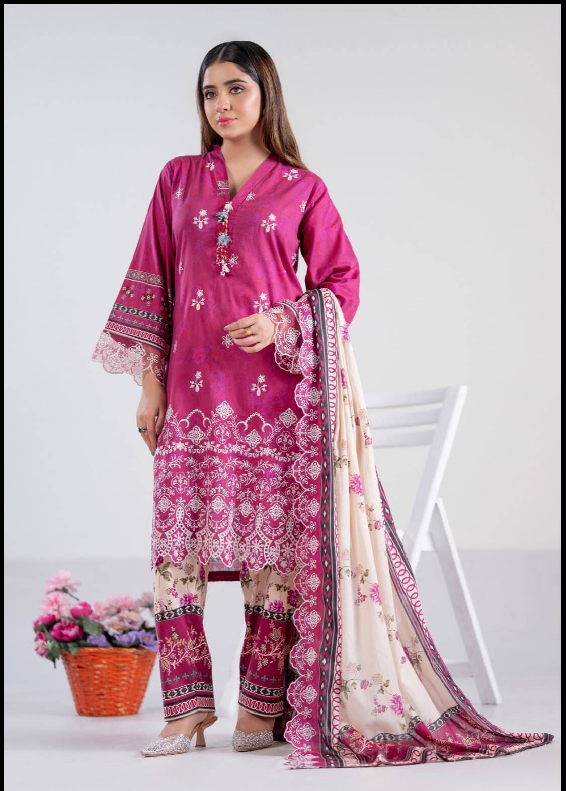 FIONA LAWN EMBROIDERED SUIT* *READY TO WEAR*