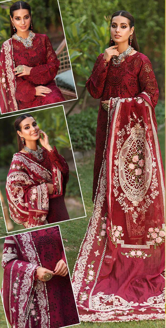 A floral fantasy three-piece suit