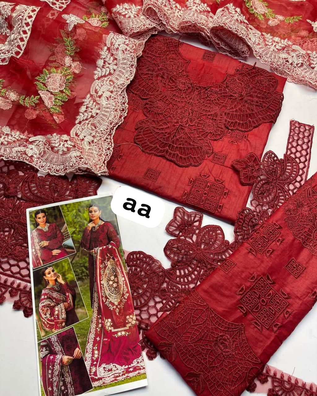 A floral fantasy three-piece suit