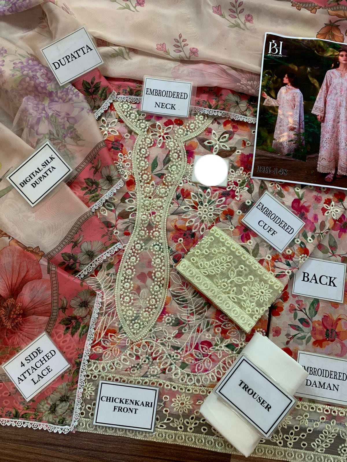 3 peice Printed Lawn
