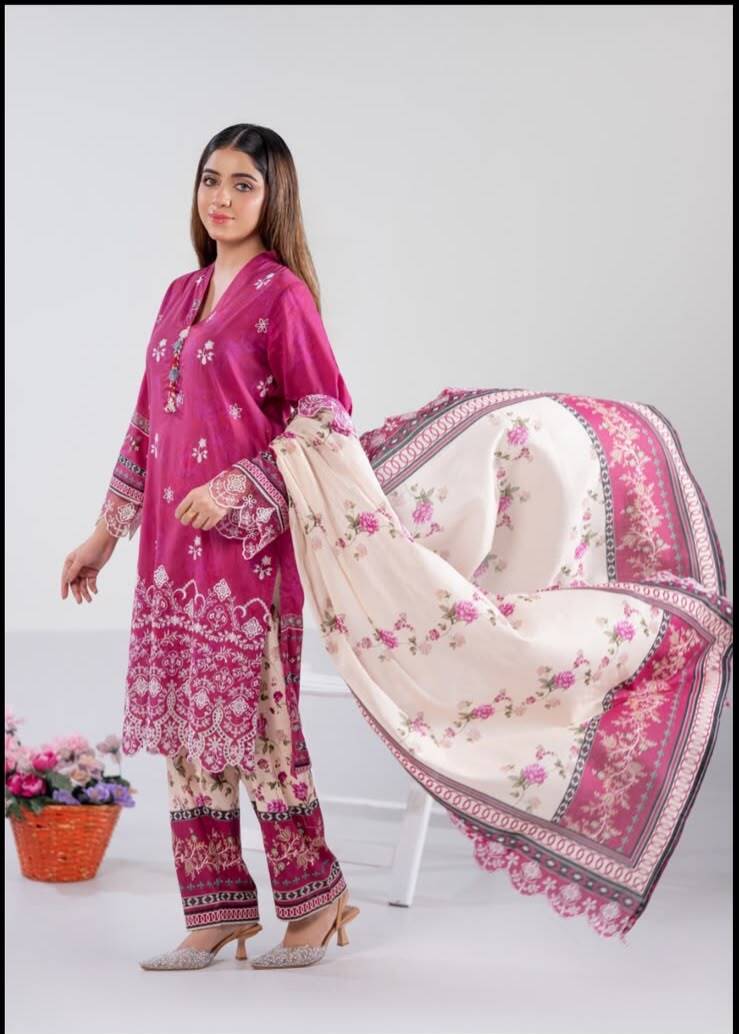 FIONA LAWN EMBROIDERED SUIT* *READY TO WEAR*
