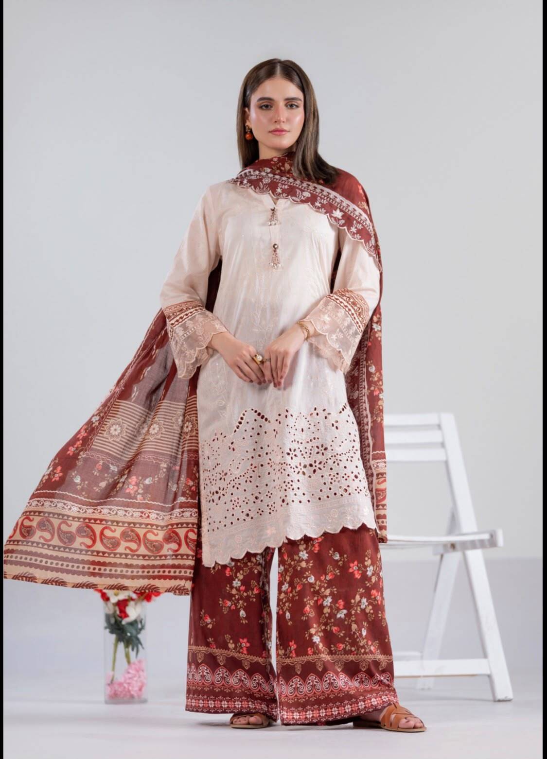 FIONA LAWN EMBROIDERED SUIT* *READY TO WEAR*